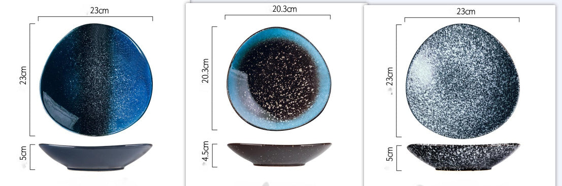 Nordic Style Porcelain Fillet Plates – Creative Flat Plates for Kimchi, Dim Sum & Snacks (8-Inch)
