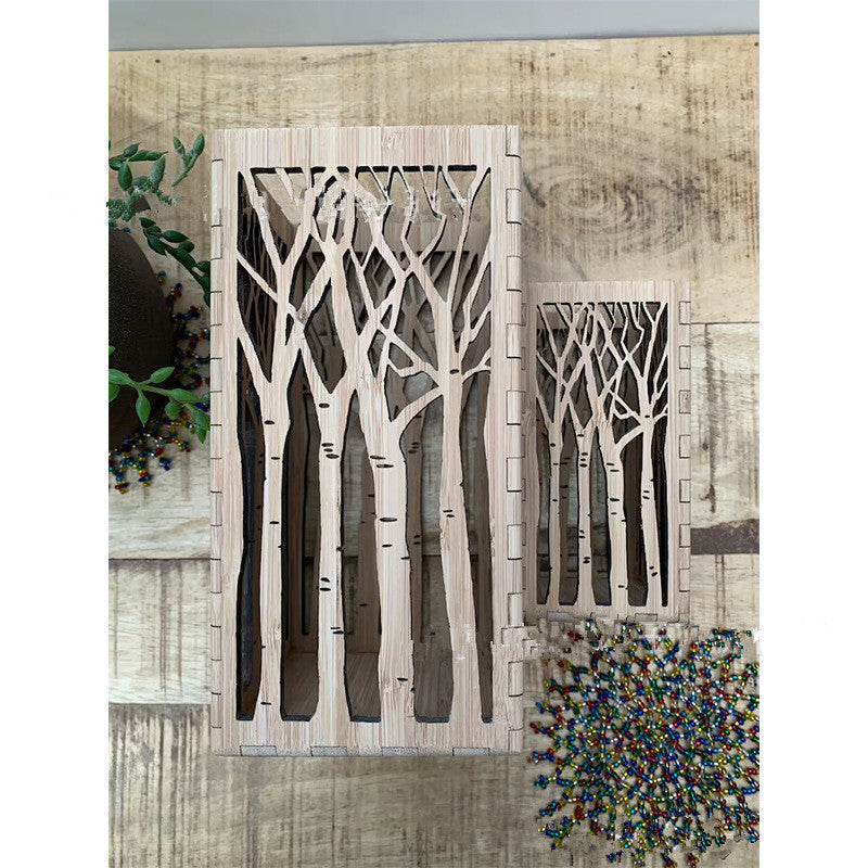 Wooden Candle Holder Bamboo Forest Lantern