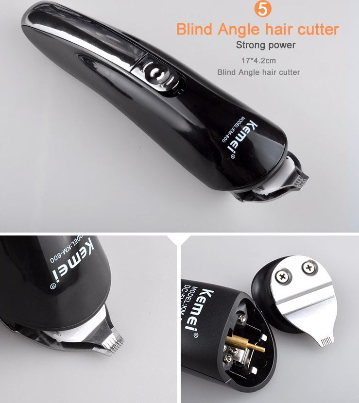 Kemei 6-in-1 Rechargeable Hair Trimmer β All-in-One Grooming Kit for Men