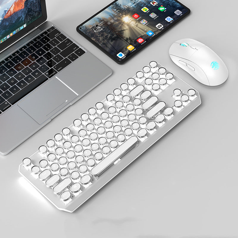 TK940 Bluetooth Mechanical Keyboard – 87-Key Green Shaft Metal Keyboard for Office & Gaming