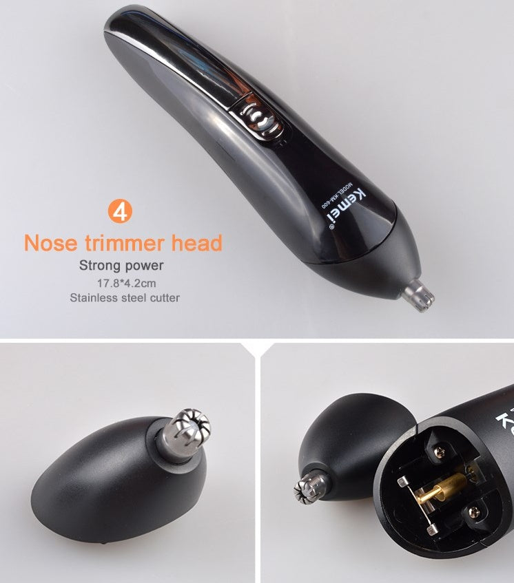Kemei 6-in-1 Rechargeable Hair Trimmer β All-in-One Grooming Kit for Men