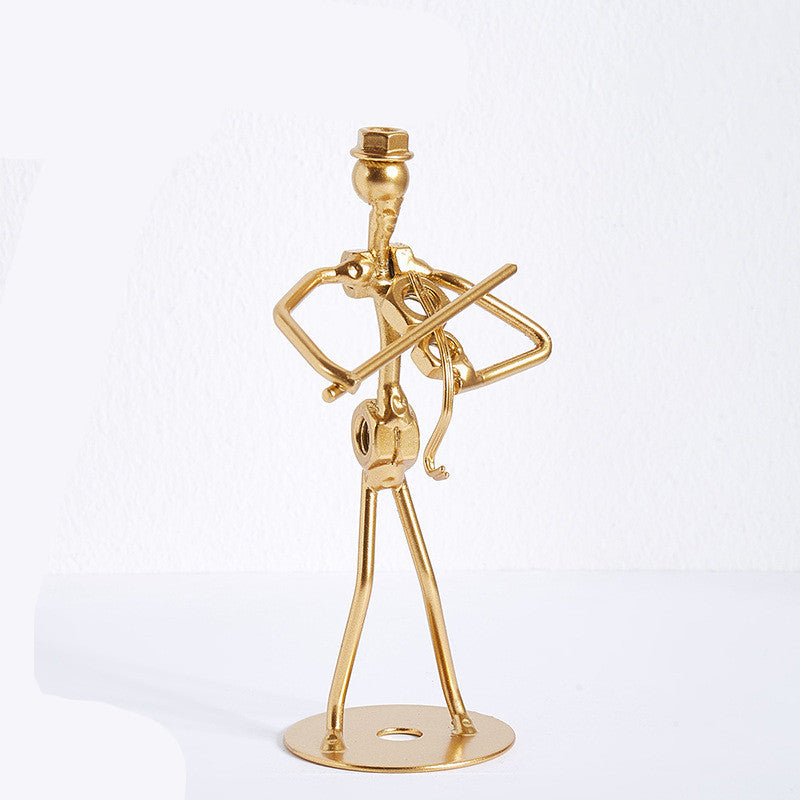 Creative Musician Gold Iron Ornaments Desk Decorations