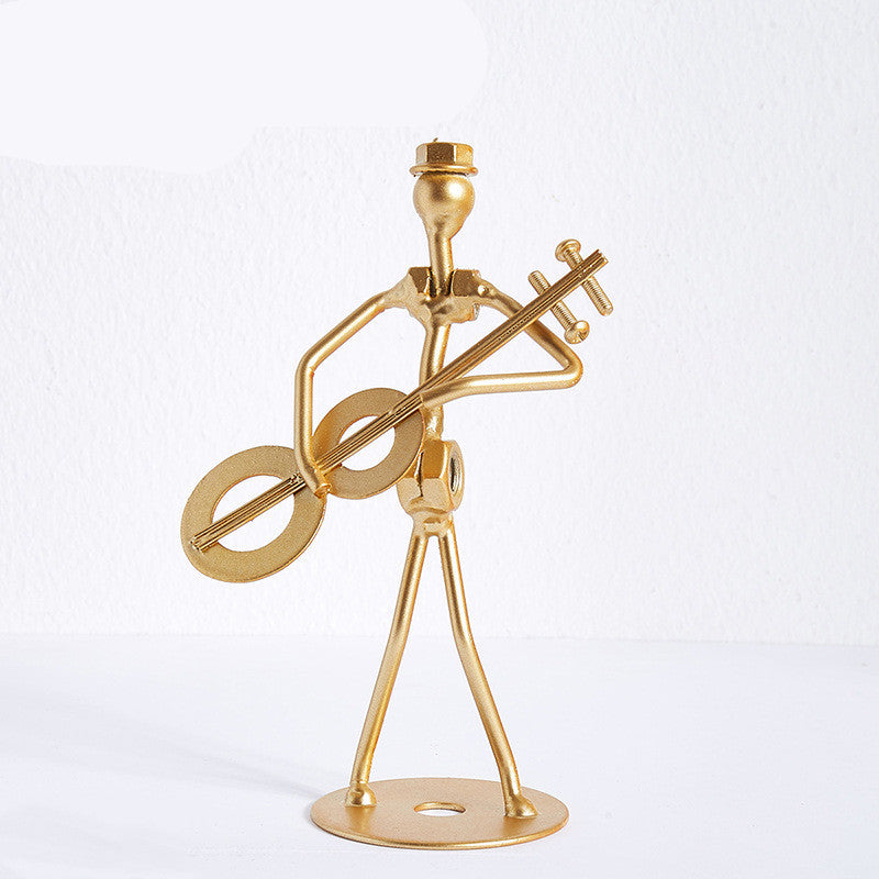 Creative Musician Gold Iron Ornaments Desk Decorations