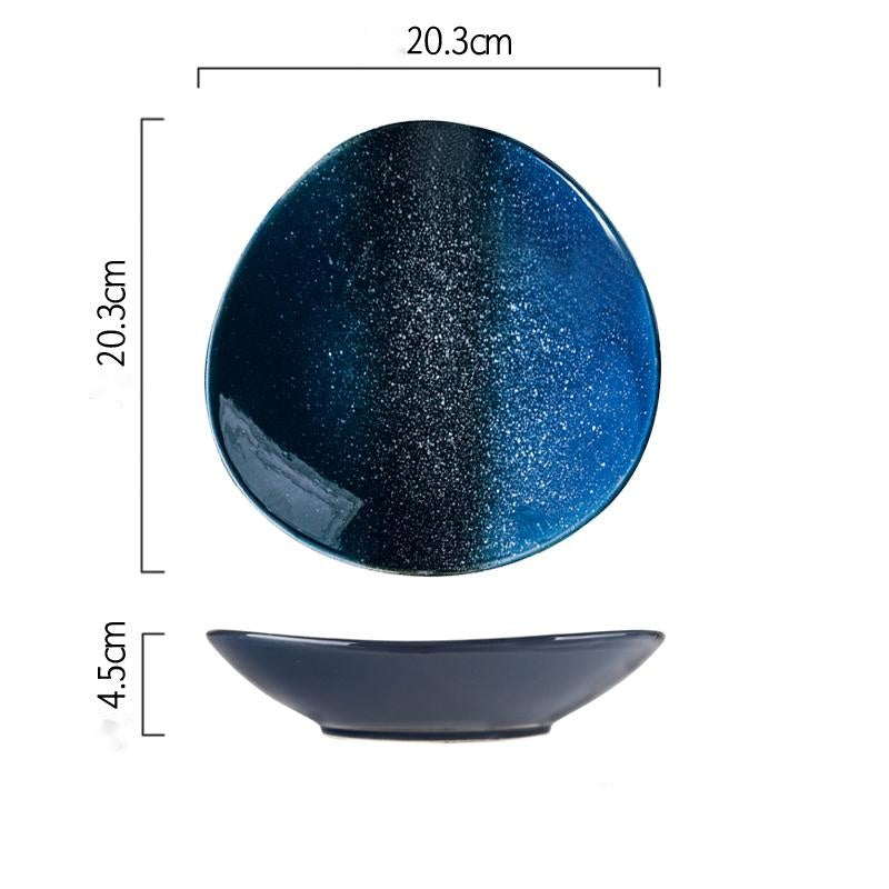 Nordic Style Porcelain Fillet Plates – Creative Flat Plates for Kimchi, Dim Sum & Snacks (8-Inch)