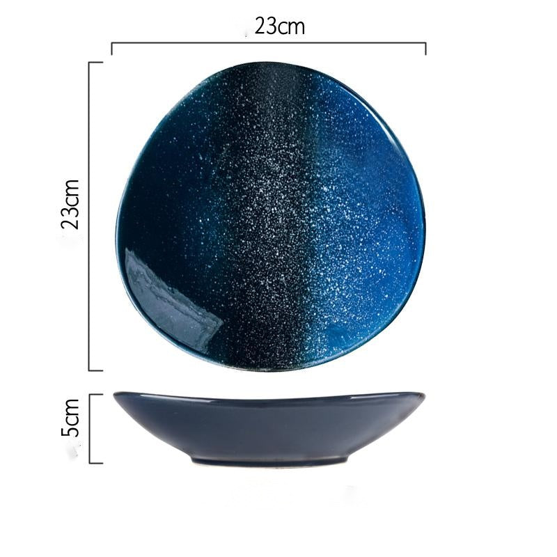 Nordic Style Porcelain Fillet Plates – Creative Flat Plates for Kimchi, Dim Sum & Snacks (8-Inch)