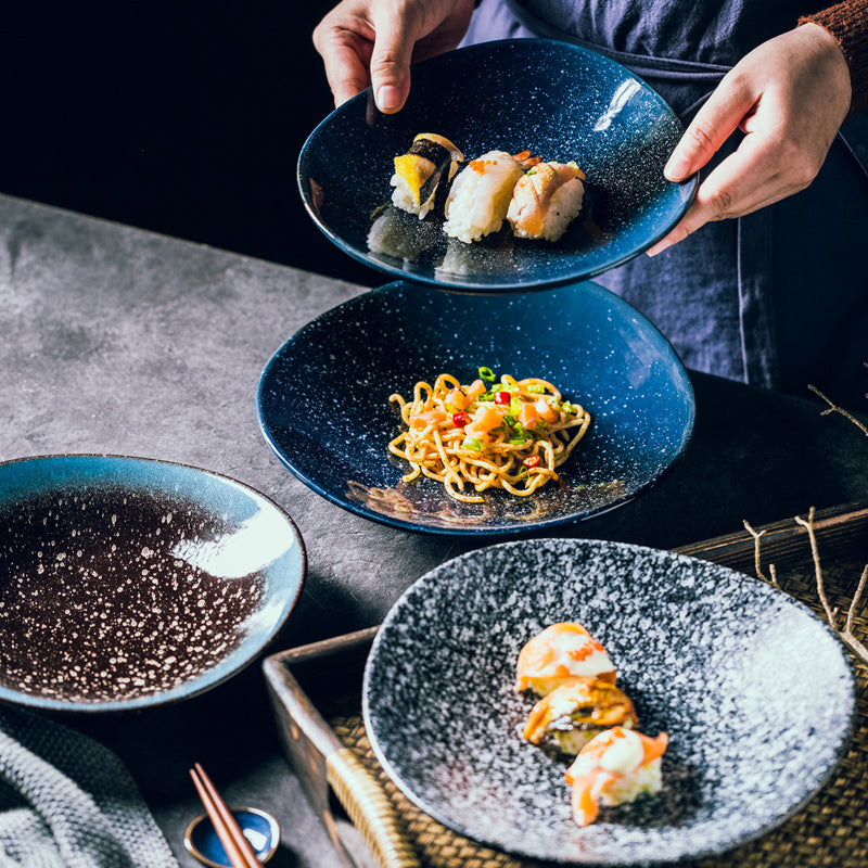 Nordic Style Porcelain Fillet Plates – Creative Flat Plates for Kimchi, Dim Sum & Snacks (8-Inch)