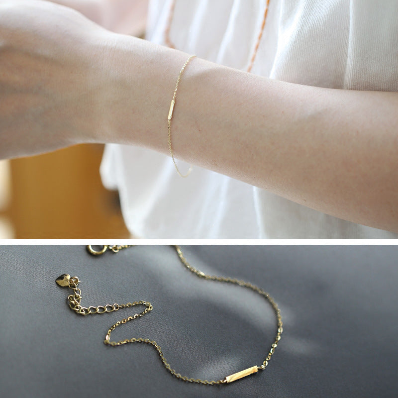 925 Sterling Silver 14K Gold Plated Bracelet