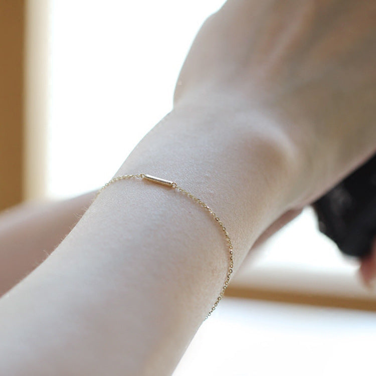 925 Sterling Silver 14K Gold Plated Bracelet