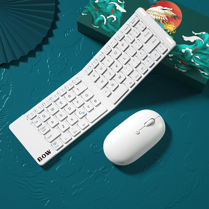 Folding Bluetooth Keyboard & Mouse Set β Compact. Quiet. Ready for Business.