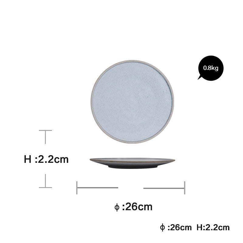 Nordic Style Porcelain Dinnerware Set – Flat Plates, Bowls & Sauce Plates with Sesame Glaze - Odyssey