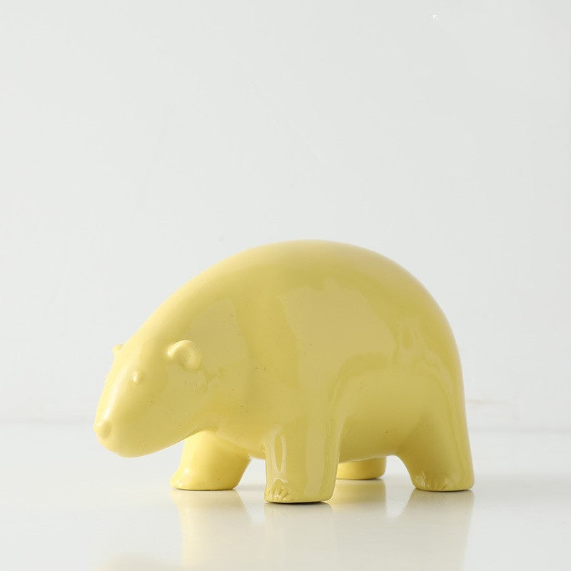 Modern minimalist ceramic animal ornaments