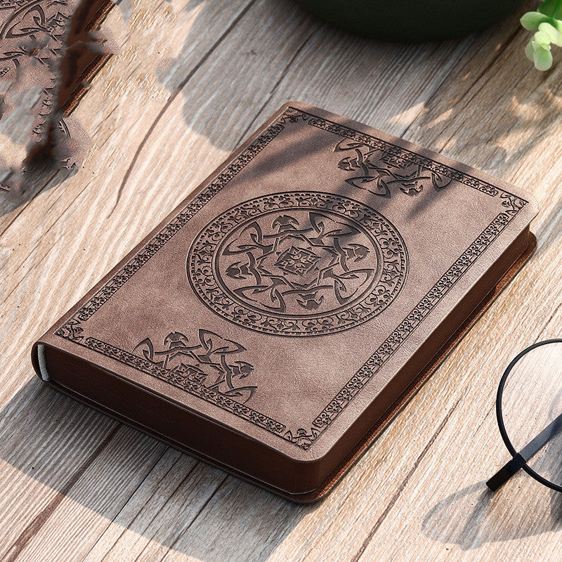 Portable Mini A6 Notebook with Pen – Imitation Leather Cover & Wire Binding