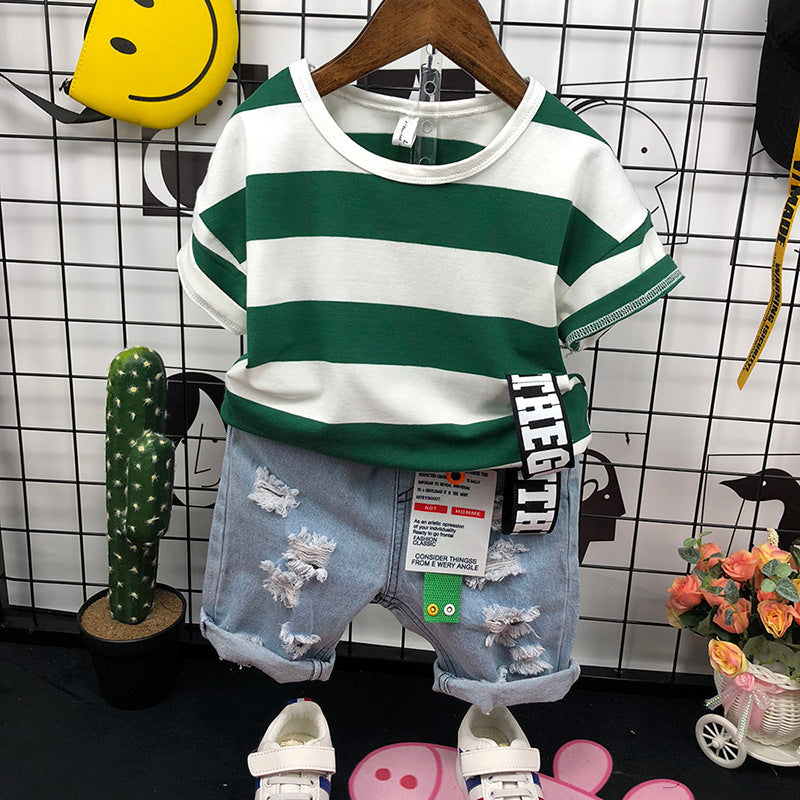 ๐ Kids Boys Short Sleeve Plaid Shirt Set
