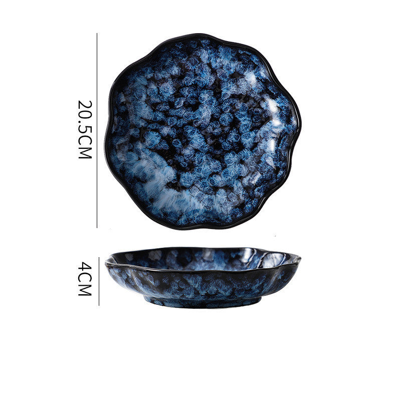 Blue Enchantress Ceramic Tableware Set – Luxury Hotel & Restaurant Plate and Bowl Collection