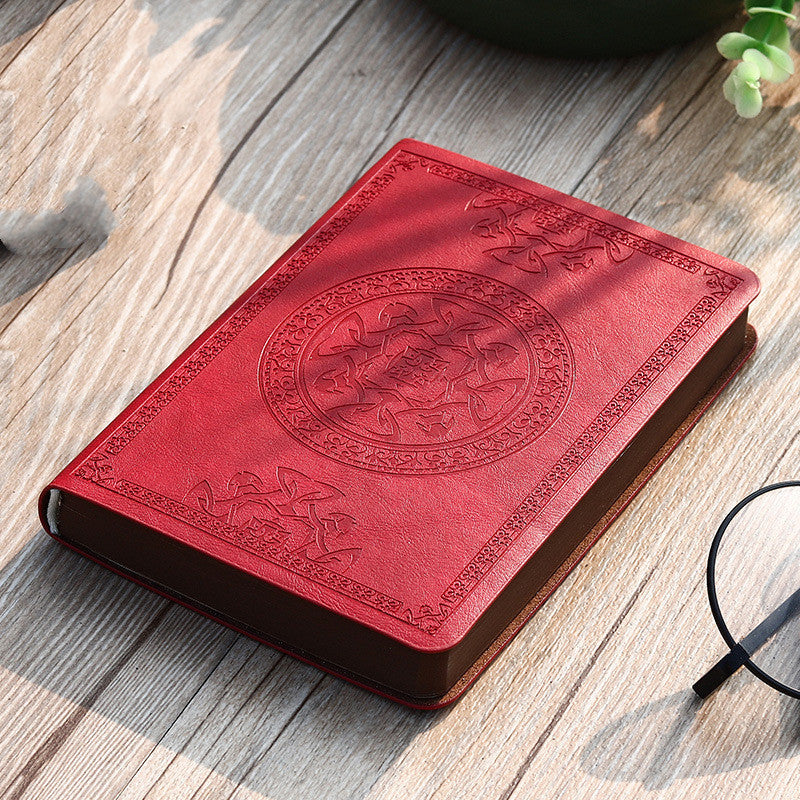 Portable Mini A6 Notebook with Pen – Imitation Leather Cover & Wire Binding