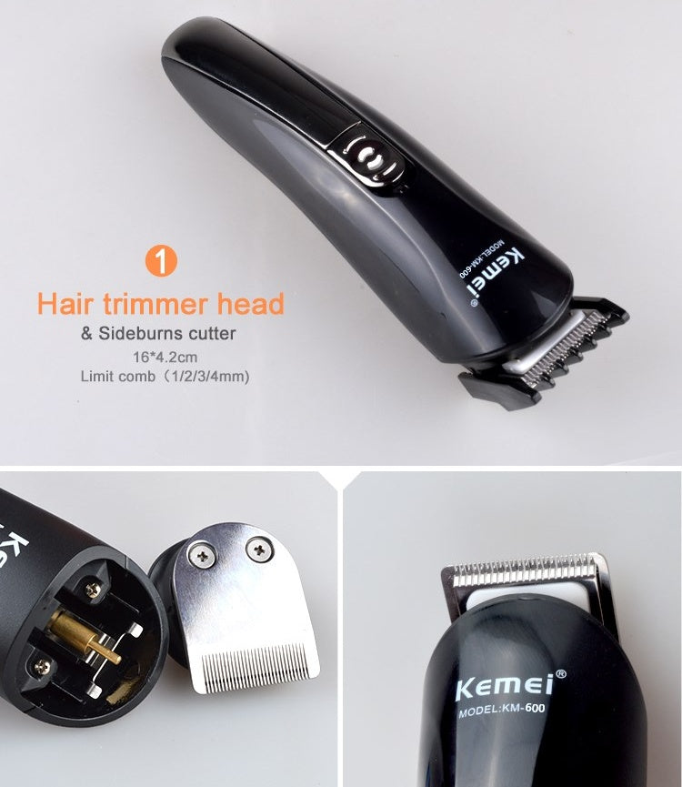 Kemei 6-in-1 Rechargeable Hair Trimmer β All-in-One Grooming Kit for Men