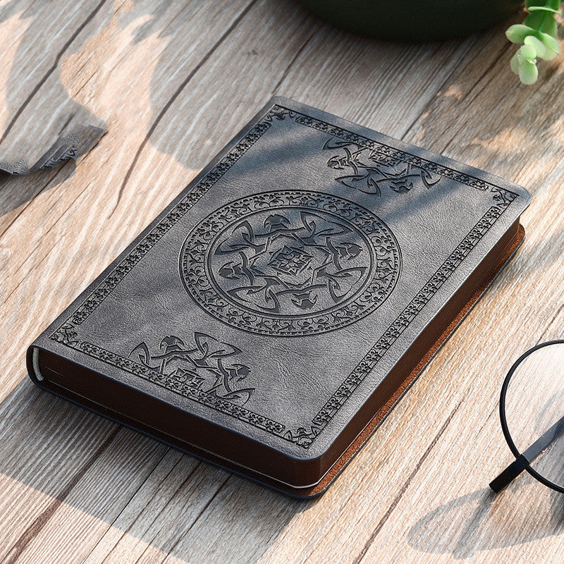 Portable Mini A6 Notebook with Pen – Imitation Leather Cover & Wire Binding