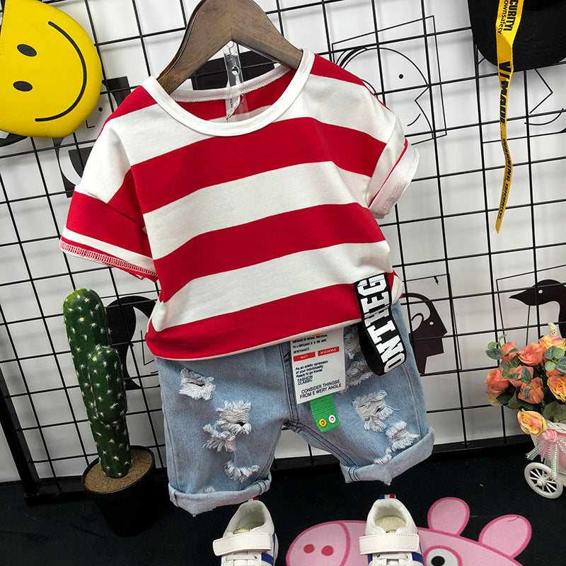 ๐ Kids Boys Short Sleeve Plaid Shirt Set