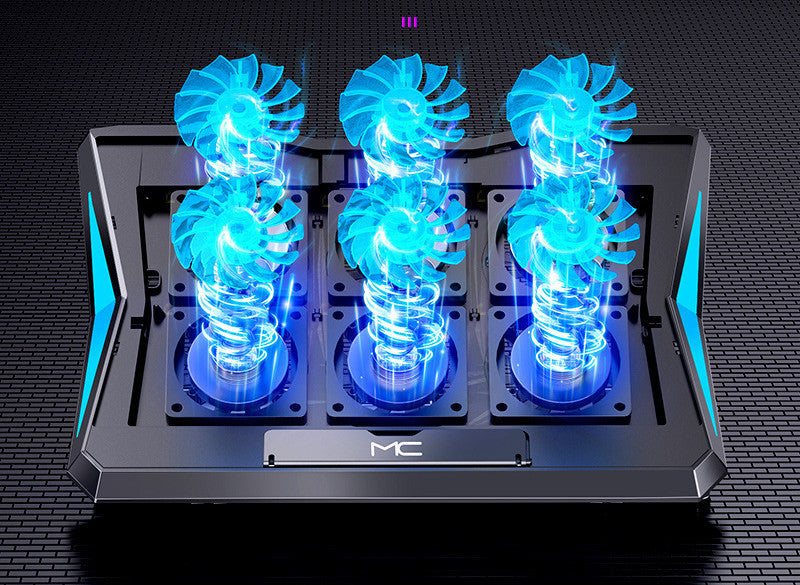 Laptop Radiator β Foldable Desktop Cooling Base with 6 Fans