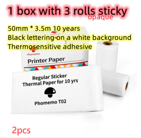 Phomemo T02 Mini Bluetooth Thermal Printer – Inkless Label & Photo Printer for iOS/Android