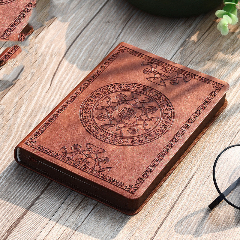 Portable Mini A6 Notebook with Pen – Imitation Leather Cover & Wire Binding