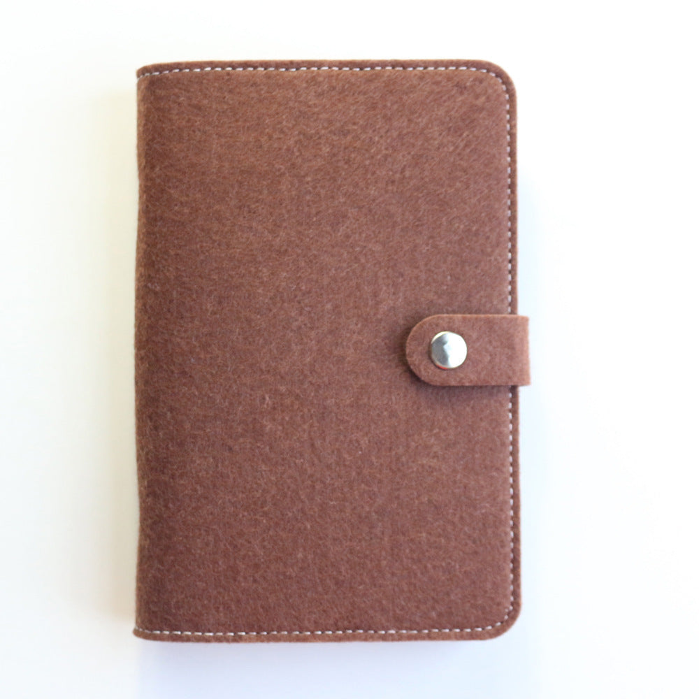Felt Loose Spiral Notebook Journal Book Minimalist Creative