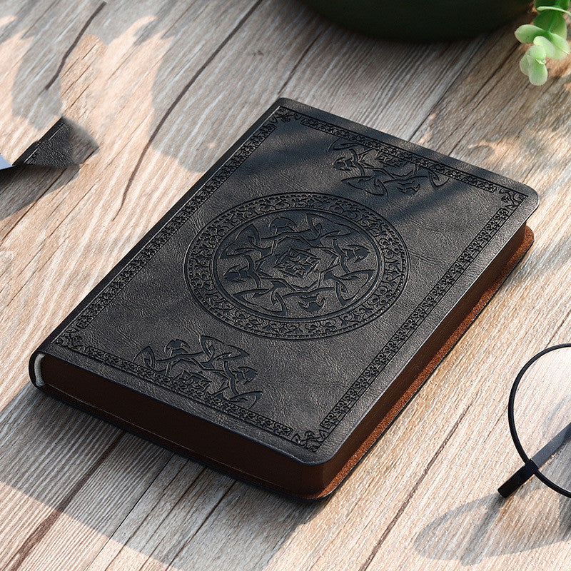Portable Mini A6 Notebook with Pen – Imitation Leather Cover & Wire Binding