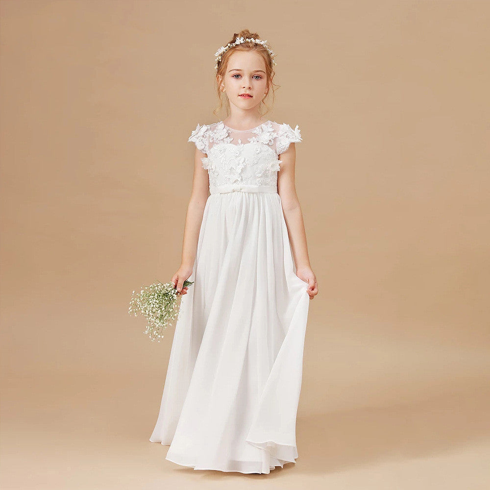 Kids White Flower Girl Wedding Dress ππΈ