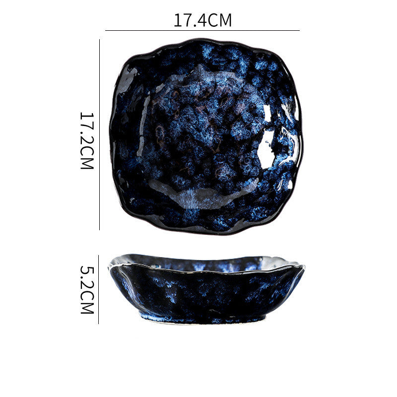 Blue Enchantress Ceramic Tableware Set – Luxury Hotel & Restaurant Plate and Bowl Collection