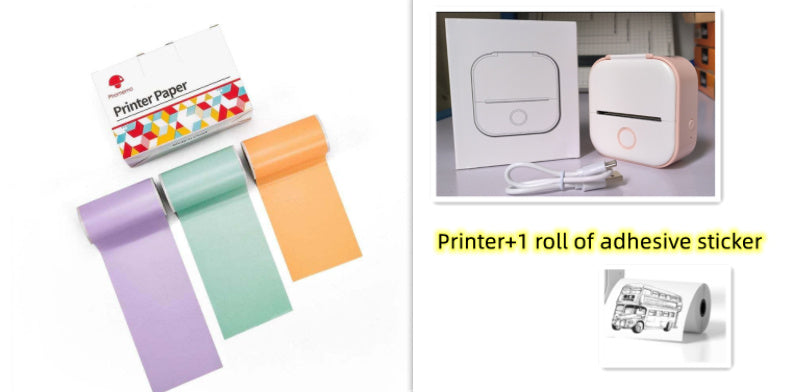 Phomemo T02 Mini Bluetooth Thermal Printer – Inkless Label & Photo Printer for iOS/Android
