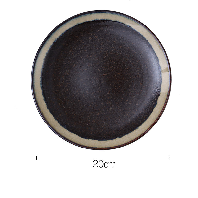 Japanese Style Porcelain Plate – Circular Traditional Tableware for Sushi, Snacks, and Meals - Odyssey