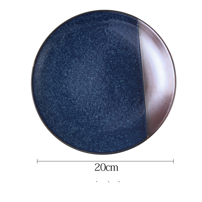 Japanese Style Porcelain Plate – Circular Traditional Tableware for Sushi, Snacks, and Meals - Odyssey