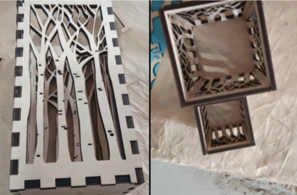 Wooden Candle Holder Bamboo Forest Lantern