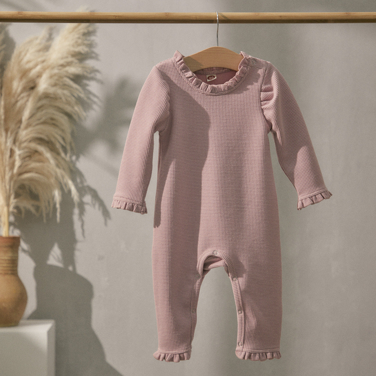 Kids' Lace Collar Long Sleeve Romper πΆπΈ β Soft Cotton, Multi-Color Options