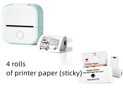 Phomemo T02 Mini Bluetooth Thermal Printer – Inkless Label & Photo Printer for iOS/Android