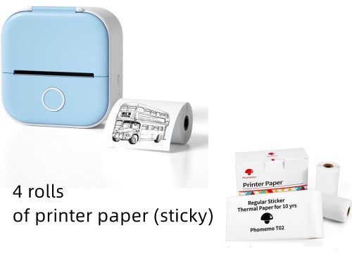 Phomemo T02 Mini Bluetooth Thermal Printer – Inkless Label & Photo Printer for iOS/Android