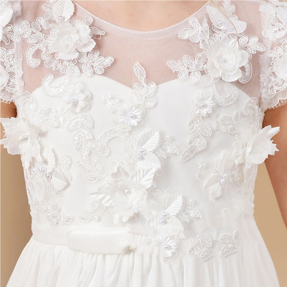 Kids White Flower Girl Wedding Dress ππΈ