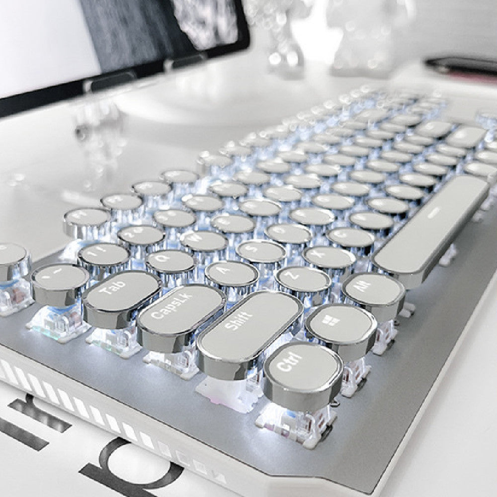 TK940 Bluetooth Mechanical Keyboard – 87-Key Green Shaft Metal Keyboard for Office & Gaming