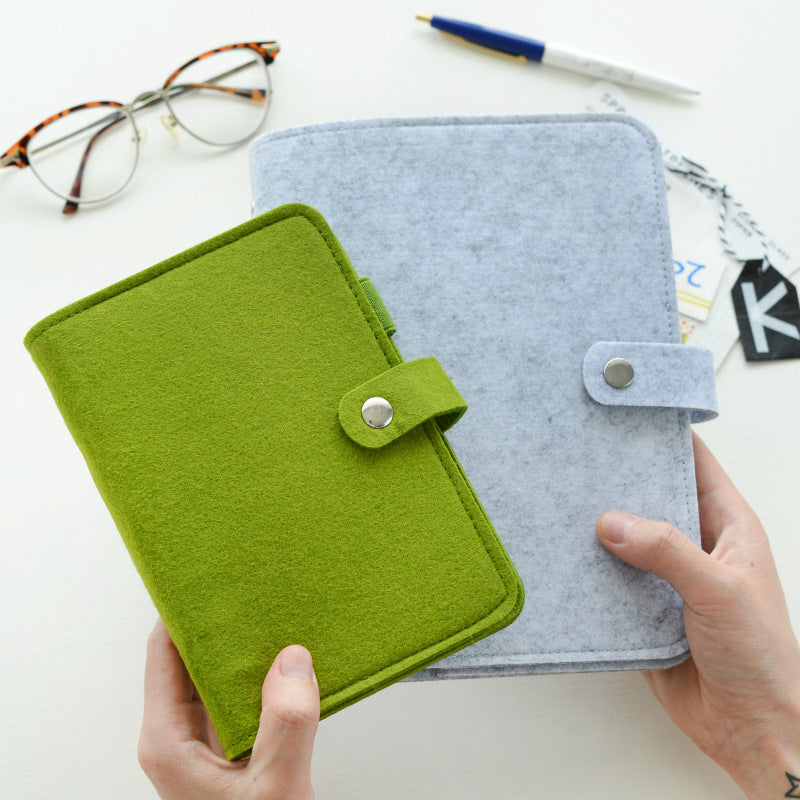 Felt Loose Spiral Notebook Journal Book Minimalist Creative