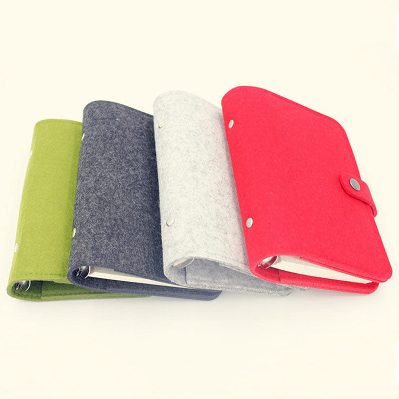 Felt Loose Spiral Notebook Journal Book Minimalist Creative