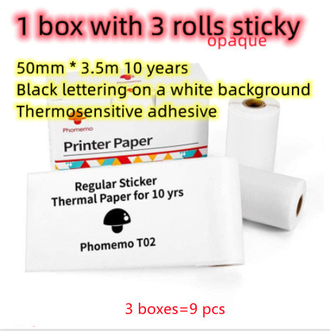 Phomemo T02 Mini Bluetooth Thermal Printer – Inkless Label & Photo Printer for iOS/Android