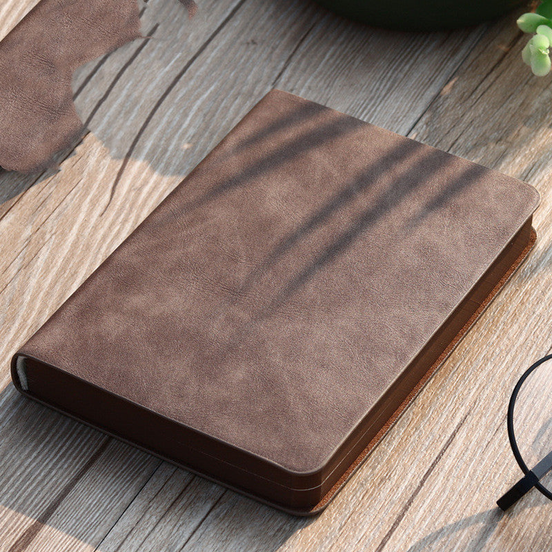 Portable Mini A6 Notebook with Pen – Imitation Leather Cover & Wire Binding