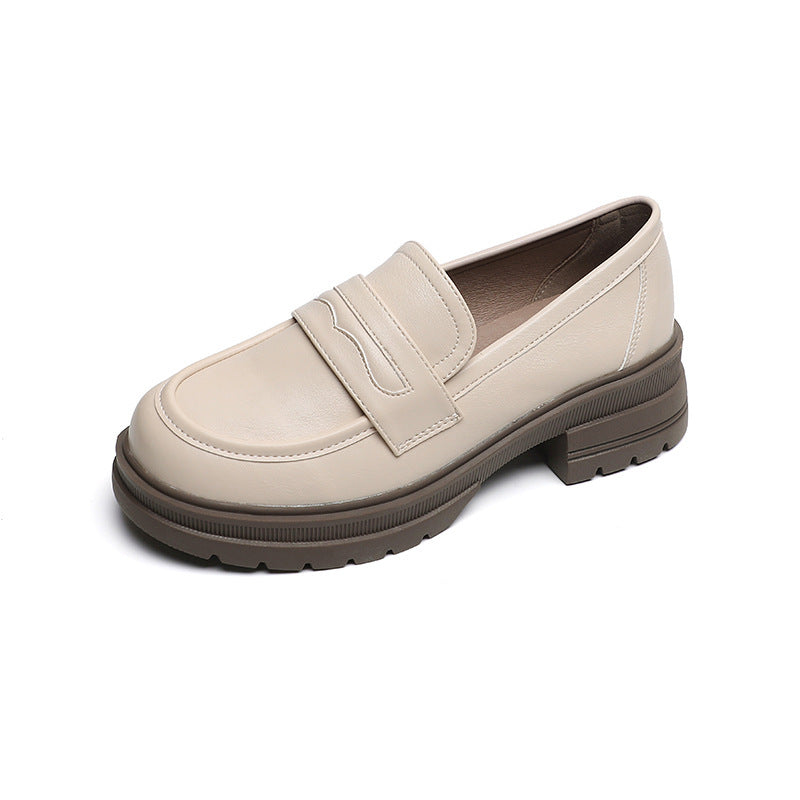Vintage Leather Loafers for Women π β Height Boost, British Style π¬π§