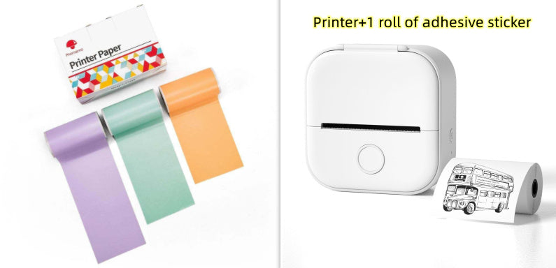 Phomemo T02 Mini Bluetooth Thermal Printer – Inkless Label & Photo Printer for iOS/Android