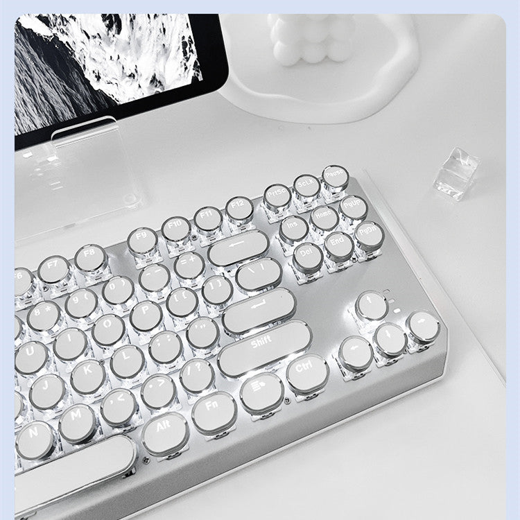 TK940 Bluetooth Mechanical Keyboard – 87-Key Green Shaft Metal Keyboard for Office & Gaming