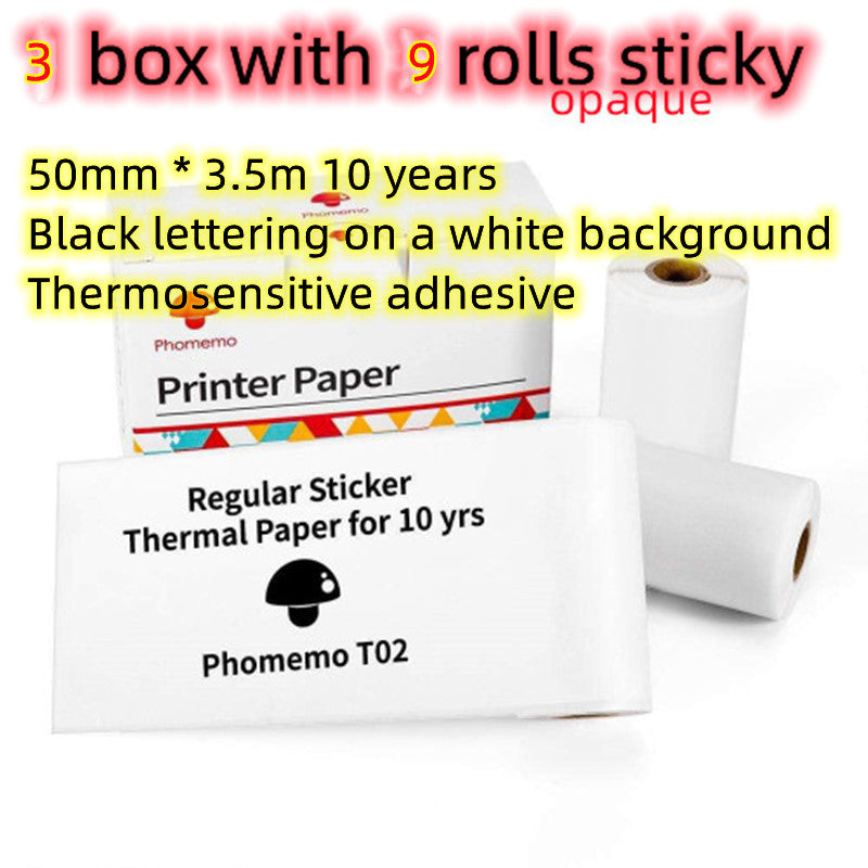 Phomemo T02 Mini Bluetooth Thermal Printer – Inkless Label & Photo Printer for iOS/Android