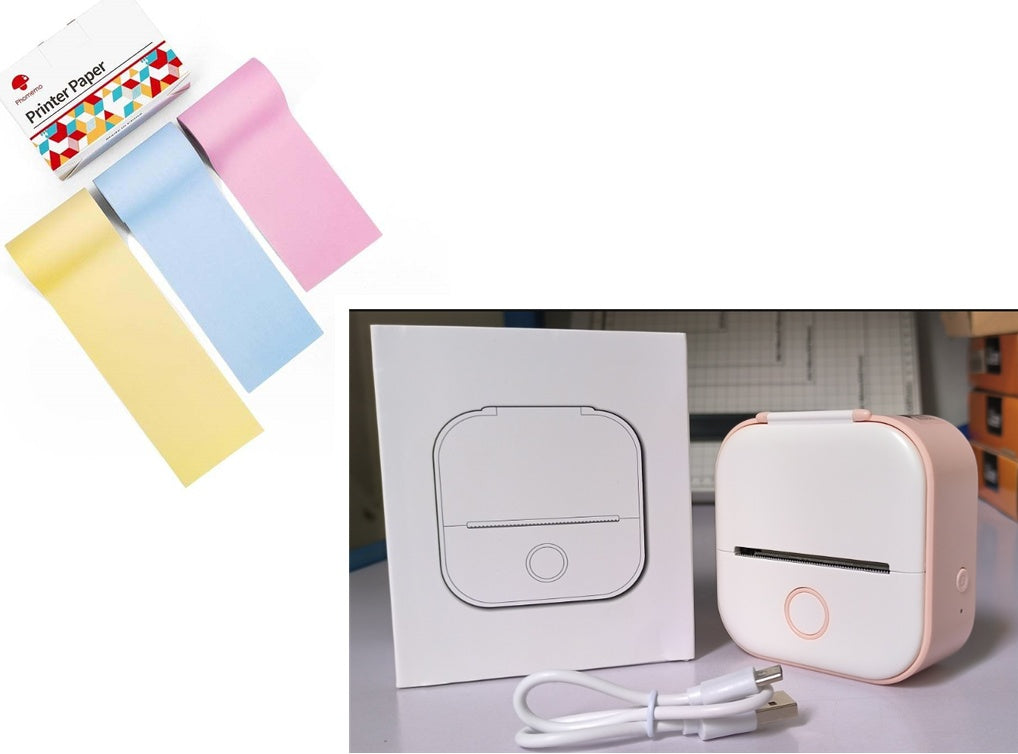 Phomemo T02 Mini Bluetooth Thermal Printer – Inkless Label & Photo Printer for iOS/Android