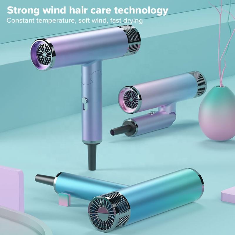 Foldable Mini Hair Dryer – Lightweight Negative Ion Quiet Blower for Home & Travel