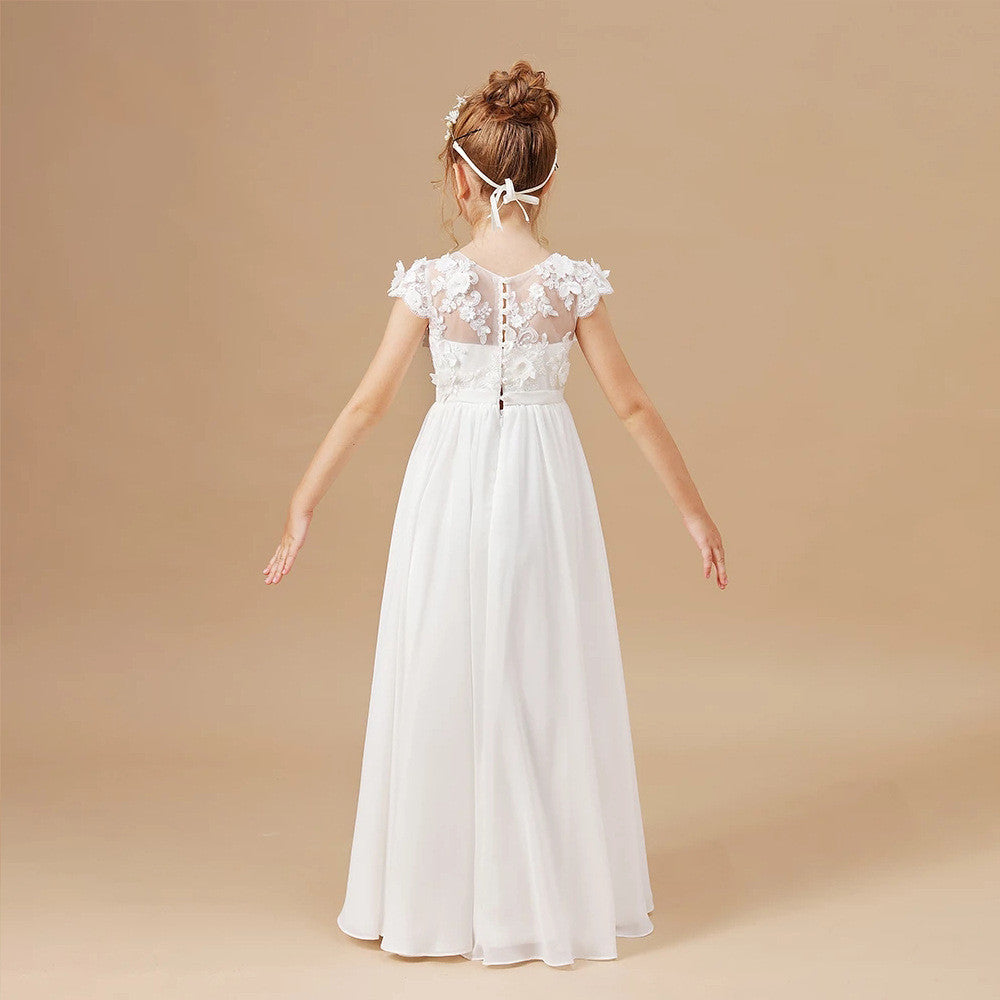 Kids White Flower Girl Wedding Dress 👗🌸