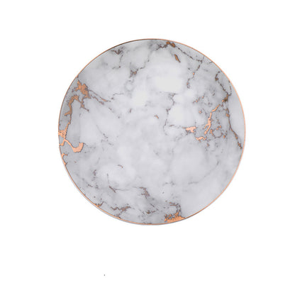 Western Ceramic Steak Plate – High-Temperature Fired Porcelain with Gold Trim